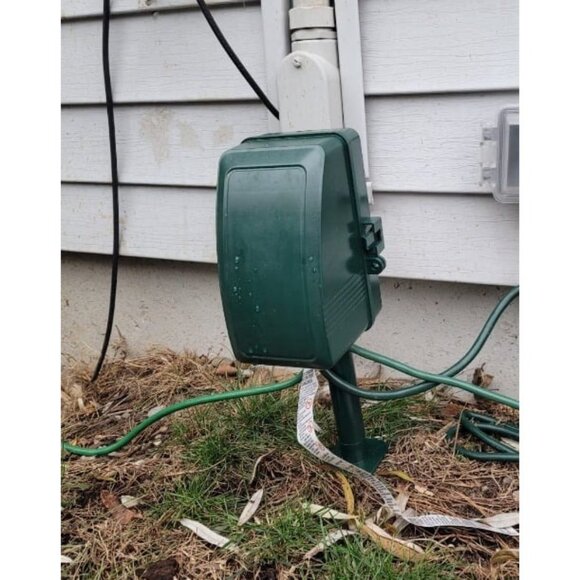 24 Hour Mechanical Outdoor Multi Socket Timer, 6 Outlet Garden Power Stake - Picture 2 of 2